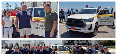 Παράδοση Πυροσβεστικού Οχήματος 4x4 από την Περιφέρεια στη Λέσχη  Καταδρομέων Κω