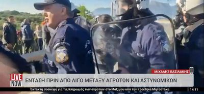 Ένταση και χημικά στο Ρίο Αντίρριο, ανάμεσα σε Αστυνομία και αγρότες