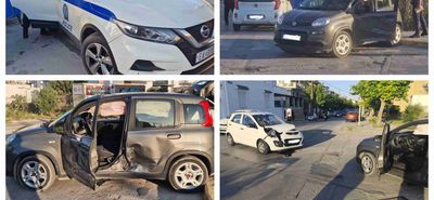 Tροχαίο ατύχημα στην πόλη με σύγκρουση 2 ΙΧ αυτοκινήτων