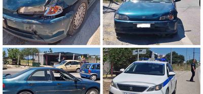 Τροχαίο ατύχημα στο Ζηπάρι με σύγκρουση αυτοκινήτων
