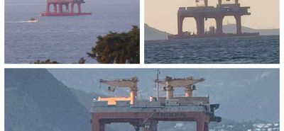 Κέντρισε τα βλέμματα η θαλάσσια πλατφόρμα μεταφοράς που πέρασε έξω από την Κω