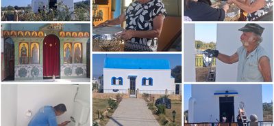 Εντατικές εργασίες στο εξωκκλήσι του Αγίου Δημητρίου στην Κω ενόψει της εορτής του