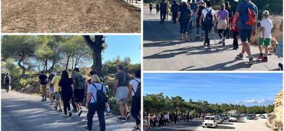Πεζοπορία με 60 συμμετέχοντες και 10 παιδιά στην όμορφη τοποθεσία της Πλάκας