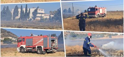 Άμεση επέμβαση σε φωτιά στην Καρδάμαινα κοντά σε ξενοδοχείο 