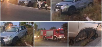 Tροχαίο στον κόμβο Αντιμάχειας – Αυτοκίνητο εξετράπη της πορείας του