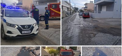 Γέμισε πετρέλαιο δρόμος στο Πλατάνι...