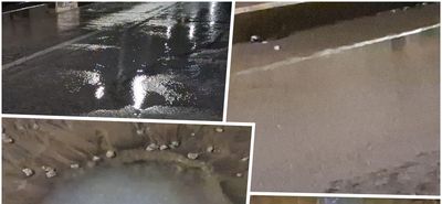 Ζημιά σε κεντρικό αγωγό της ΔΕΥΑΚ στο Ψαλίδι - Γέμισε νερά η περιοχή