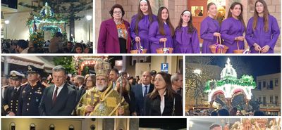 Με λαμπρότητα η περιφορά των επιταφίων στην Κω και η καθιερωμένη "συνάντηση" στην Πλ. Ελευθερίας