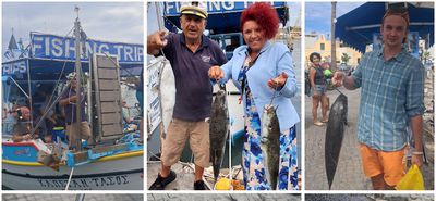 Τεράστιοι λαγοκέφαλοι άνω των 7 κιλών στη σημερινή ψαριά του Α. Ανδρουλή στην Κω