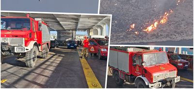 Συνεχίζεται η μάχη με τις φλόγες στην Κάλυμνο 