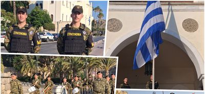 Έπαρση της σημαίας στο Διοικητήριο Κω