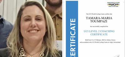 Η προπονήτρια ποδηλασίας Ταμάρα Μαρία Τουμπαζή έλαβε από τη Διεθνή Ομοσπονδία Ποδηλασίας (UCI) το πτυχίο προπονητικής επιπέδου ΙΙ (LEVEL II)