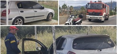 Φωτιά σε σταθμευμένο ΙΧ αυτοκίνητο στο Τιγκάκι