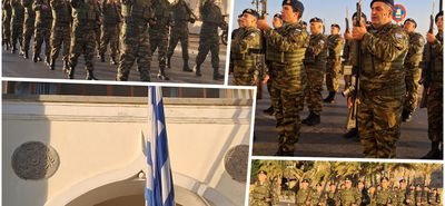 Η καθιερωμένη έπαρση της Σημαίας στο Διοικητήριο Κω με τη συνοδεία της 80 ΑΔΤΕ