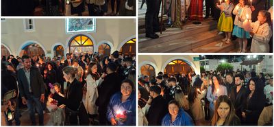 Με λαμπρότητα η αναστάσιμη ακολουθία στον Ι.Ν. Αγίου Γεωργίου Πυλίου