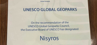  Ιστορική στιγμή για τη Νίσυρο: Επίσημη ένταξη στο Δίκτυο Παγκόσμιων Γεωπάρκων της UNESCO