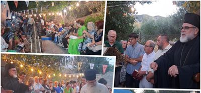 Με λαμπρότητα ο Αρχιερατικός Εσπερινός στο Εξωκλήσι του Τιμίου Σταυρού στο Χαρμύλι Πυλίου