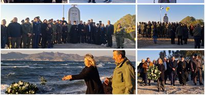 Συγκίνηση και εθνική υπερηφάνεια στην επιμνημόσυνη δέηση στο Φάρο για τους ήρωες των Ιμίων μπροστά στο νέο μνημείο