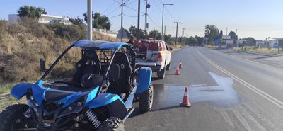 Φωτιά σε όχημα buggy στον Επαρχιακό 