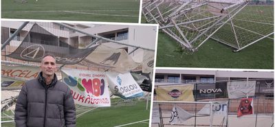 Ζημιές προκάλεσε ανεμοστρόβιλος στο παλαιό γήπεδο Ανταγορας 