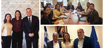 Συνάντηση της Επάρχου Ν. Σβύνου με την Υπ. Κοινωνικής Συνοχής και Οικογένειας και με το Γ.Γ. Υπ. Μετανάστευσης 
