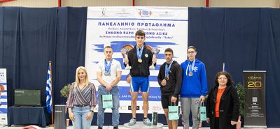 12 πανελλήνια ρεκόρ ο Παναγιώτης Σπύρου του Ανταγόρα στο Πανελλήνιο Πρωτάθλημα Αρσης Βαρών