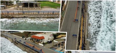 Βίντεο από τις ζημιές που προκάλεσε η κακοκαιρία στον παραλιακό δρόμο Κεφάλου 