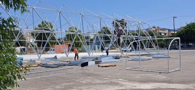 Κλειστό την Παρασκευή 31/7 τμήμα της οδού Σκεύου Ζερβού για την κατασκευή του Θόλου μπάσκετ
