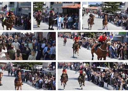 Φωτορεπορτάζ από την παρέλαση αλόγων στον Άγιο Γεώργιο Πυλίου