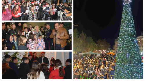 Γιορτινές στιγμές στο Πυλί με τη φωταγώγηση του Χριστουγεννιάτικου δέντρου