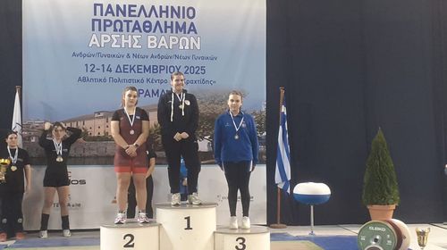 Τρία χάλκινα μετάλλια η Σταματία Αδαμαντίδη στο Πανελλήνιο πρωτάθλημα αρσης βαρών 