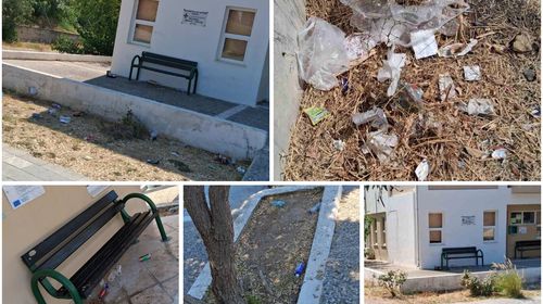 Παράπονα για τα σκουπίδια έξω από το αγροτικό ιατρείο Πυλίου