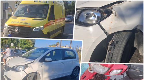 Tροχαίο στο κέντρο της Κω: Δίκυκλο συγκρούστηκε με ΙΧ αυτοκίνητο