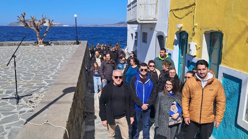 Γεμάτη παλμό η κινητοποίηση στη Νίσυρο για τα Τέμπη