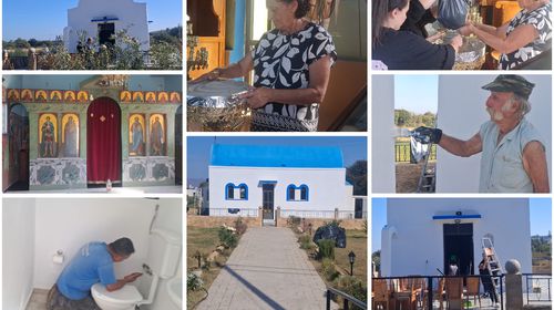 Εντατικές εργασίες στο εξωκκλήσι του Αγίου Δημητρίου στην Κω ενόψει της εορτής του