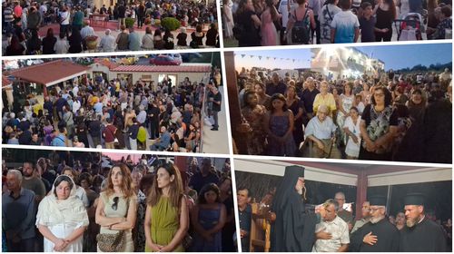 Πλήθος προσκυνητών στον πανηγυρικό Εσπερινό του Οσίου Παϊσίου στο Αμανιού