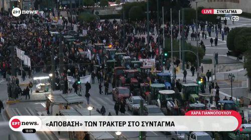 "Απόβαση" των τρακτέρ στο Σύνταγμα για το συλλαλητήριο 
