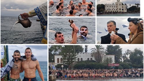 Με λαμπρότητα ο εορτασμός των Θεοφανείων στην Κω - Οι Α. Μερτζάνογλου και Α. Παπαχρήστος έπιασαν τον Σταυρό 