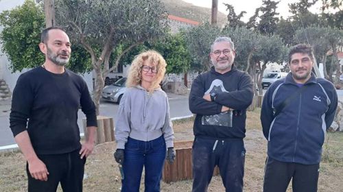 Μαθητές του Εσπερινού ΕΠΑΛ Καλύμνου μεταμορφώνουν εγκαταλελειμμένο χώρο σε μικρό πάρκο αναψυχής 