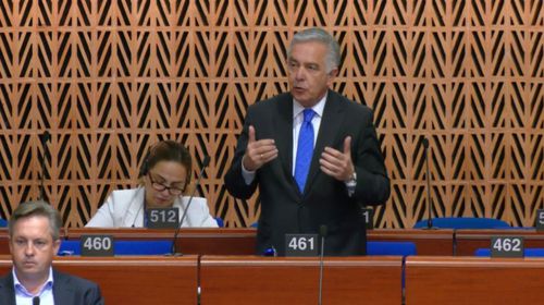 Ηχηρή παρέμβαση του Βασίλη Α. Υψηλάντη κατά των μεθοδεύσεων της Τουρκίας για τη «Γαλάζια Πατρίδα» και την Κύπρο στο Συμβούλιο της Ευρώπης
