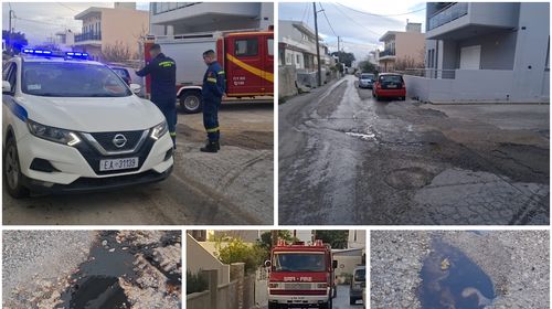 Γέμισε πετρέλαιο δρόμος στο Πλατάνι...