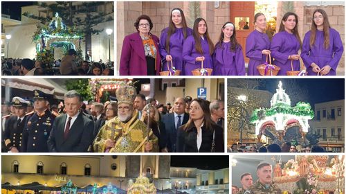 Με λαμπρότητα η περιφορά των επιταφίων στην Κω και η καθιερωμένη "συνάντηση" στην Πλ. Ελευθερίας