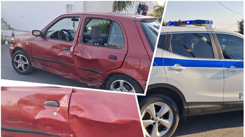 Τροχαίο ατύχημα στο Τιγκάκι - Αυτοκίνητο συγκρούστηκε με δίκυκλο 