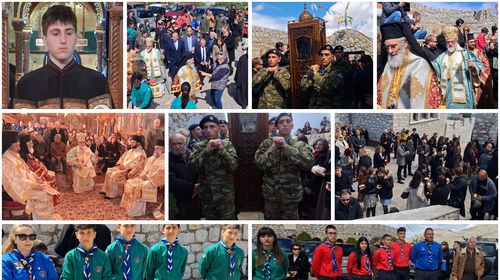 Πλήθος πιστών στην Πολυαρχιερατική Θεία Λειτουργία και τη λιτανεία του Οσίου Σάββα του εν Καλύμνω 