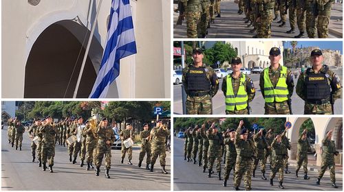 Έπαρση της σημαίας στο Διοικητήριο Κω 