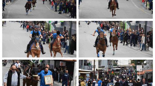 Με λαμπρότητα η παρέλαση αλόγων στο Πυλί προς τιμήν του Αγίου Γεωργίου