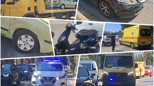 Δύο τροχαία στο κέντρο της Κω -"Αποχώρησε" απο το νησί η μηχανη του ΕΚΑΒ