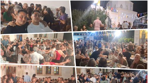 Κέφι και χορός στο πανηγύρι της Παναγίας στο Λαγούδι