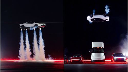 Η Tesla αποκάλυψε το πρώτο ιπτάμενο αυτοκίνητο: Πετά, προσγειώνεται στον δρόμο και συνεχίζει την πορεία του