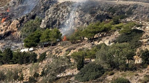 Φωτιά τώρα στην Λέρο κοντά στους Ανεμόμυλους